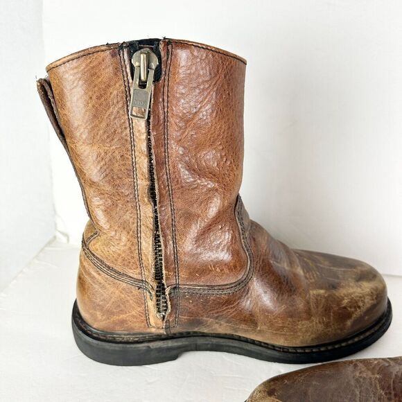 Thorogood Mens Side Zip Wellington Met Safety Toe Boot Size 9 Wide Vibram 8" - Picture 6 of 13